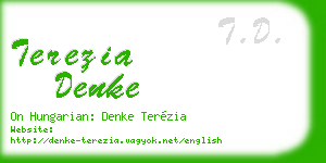terezia denke business card